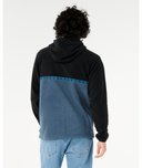 SPLIT PEAK ZIP THRU HOOD - BLACK/GREY