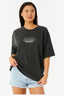 RIP CURL KINDRED PALMS HERITAGE TEE - WASHED BLACK