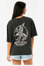 RIP CURL KINDRED PALMS HERITAGE TEE - WASHED BLACK