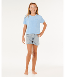 GIRLS SUNSHINE SQUAD TERRY TEE- LIGHT BLUE