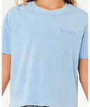 GIRLS SUNSHINE SQUAD TERRY TEE- LIGHT BLUE