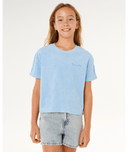 RIP CURL GIRLS SUNSHINE SQUAD TERRY TEE- LIGHT BLUE