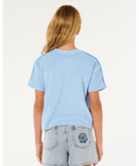GIRLS SUNSHINE SQUAD TERRY TEE- LIGHT BLUE