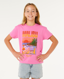 RIP CURL GIRLS HAYLEY O RELAXED TEE - SUPER PINK