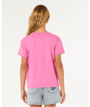 RIP CURL GIRLS HAYLEY O RELAXED TEE - SUPER PINK