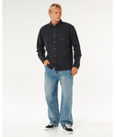 INNER VISIONS FLANNEL SHIRT- WASHED BLACK