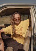 AFENDS HOLLY OVERSIZED TEE - MANGO