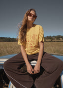 AFENDS HOLLY OVERSIZED TEE - MANGO