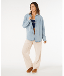 SURF SIDE RELAXED DENIM SHIRT- WASHED BLUE