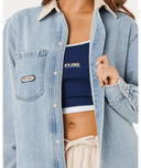 SURF SIDE RELAXED DENIM SHIRT- WASHED BLUE