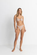 RHYTHM RUMI CHECK HI CUT PANT - NATURAL