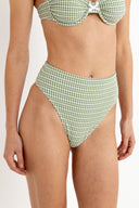 RHYTHM LOLA CHECK HI WAIST PANT - GREEN