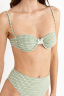 RHYTHM LOLA CHECK BALCONETTE TOP - GREEN