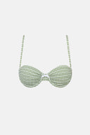 RHYTHM LOLA CHECK BALCONETTE TOP - GREEN