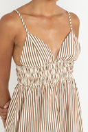 RHYTHM COVE STRIPE MINI DRESS - NATURAL