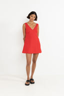 RHYTHM BELLE MINI DRESS - RED