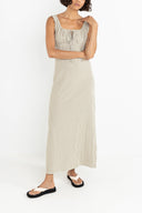 RHYTHM LOLA CHECK MAXI DRESS - OLIVE