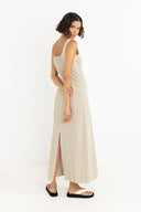 RHYTHM LOLA CHECK MAXI DRESS - OLIVE