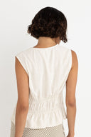 RHYTHM SKYLA TIE FRONT TOP - OAT