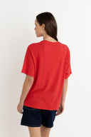 RHYTHM LEILANI OVERSIZED T-SHIRT - RED