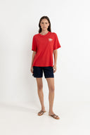 RHYTHM LEILANI OVERSIZED T-SHIRT - RED