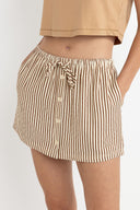 RHYTHM COVE STRIPE SKORT - NATURAL