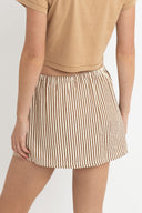 RHYTHM COVE STRIPE SKORT - NATURAL