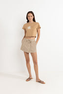 RHYTHM COVE STRIPE SKORT - NATURAL