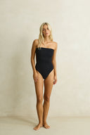 RHYTHM TIDEWAVE STRAPLESS ONE PIECE - BLACK