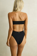 RHYTHM TIDEWAVE STRAPLESS ONE PIECE - BLACK