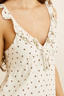 RHYTHM SANDY RUFFLE MINI DRESS - CREAM