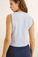 RHYTHM VISTA STRIPE VEST - BLUE