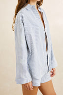 RHYTHM VISTA STRIPE OVERSIZED SHIRT - BLUE