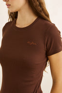 EVERYDAY RIB TEE - CHOCOLATE