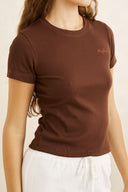 EVERYDAY RIB TEE - CHOCOLATE