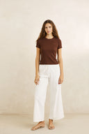 EVERYDAY RIB TEE - CHOCOLATE