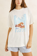 RHYTHM OCEAN WAVE OVERSIZED T-SHIRT - VINTAGE WHITE