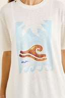 RHYTHM OCEAN WAVE OVERSIZED T-SHIRT - VINTAGE WHITE