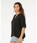 PREMIUM SURF SHORT SLEEVE SHIRT - BLACK