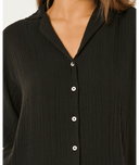 PREMIUM SURF SHORT SLEEVE SHIRT - BLACK