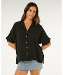 PREMIUM SURF SHORT SLEEVE SHIRT - BLACK