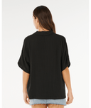PREMIUM SURF SHORT SLEEVE SHIRT - BLACK