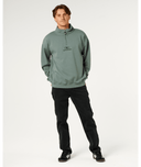 RIP CURL PILL ICON 1/4 ZIP CREW - MOSS