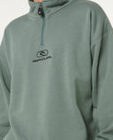 RIP CURL PILL ICON 1/4 ZIP CREW - MOSS