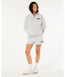 RIP CURL SURF PUFF 1/4 ZIP - GREY MARLE