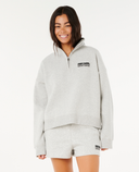 RIP CURL SURF PUFF 1/4 ZIP - GREY MARLE