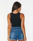 RIP CURL CLASSIC RIBBED TANK - BLACK 2 for $50 