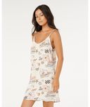 SUNSET LUAU MINI DRESS - OFF WHITE