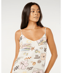 SUNSET LUAU MINI DRESS - OFF WHITE