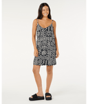 SUNSET LUAU MINI DRESS - BLACK/OFF WHITE